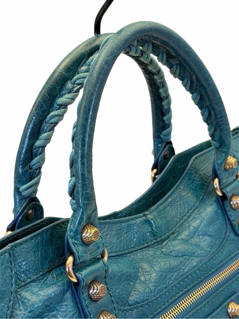 Balenciaga city bag Teal Leather Top-Handle & Shoulder Satchel - Picture 6 of 11